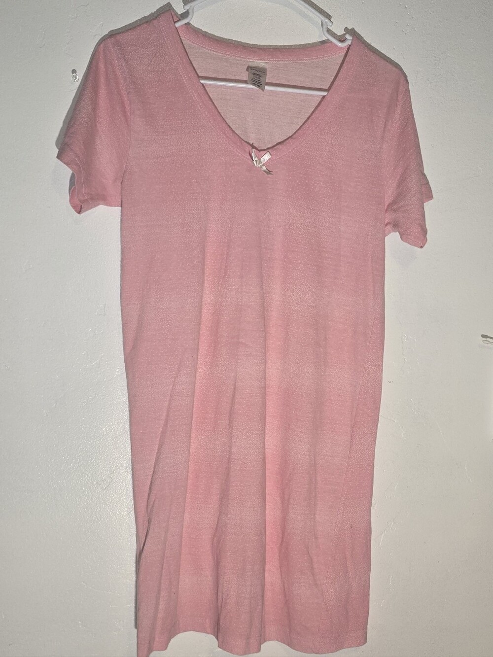 Mayfair Pink Short Sleeve V-Neck Knit Dress